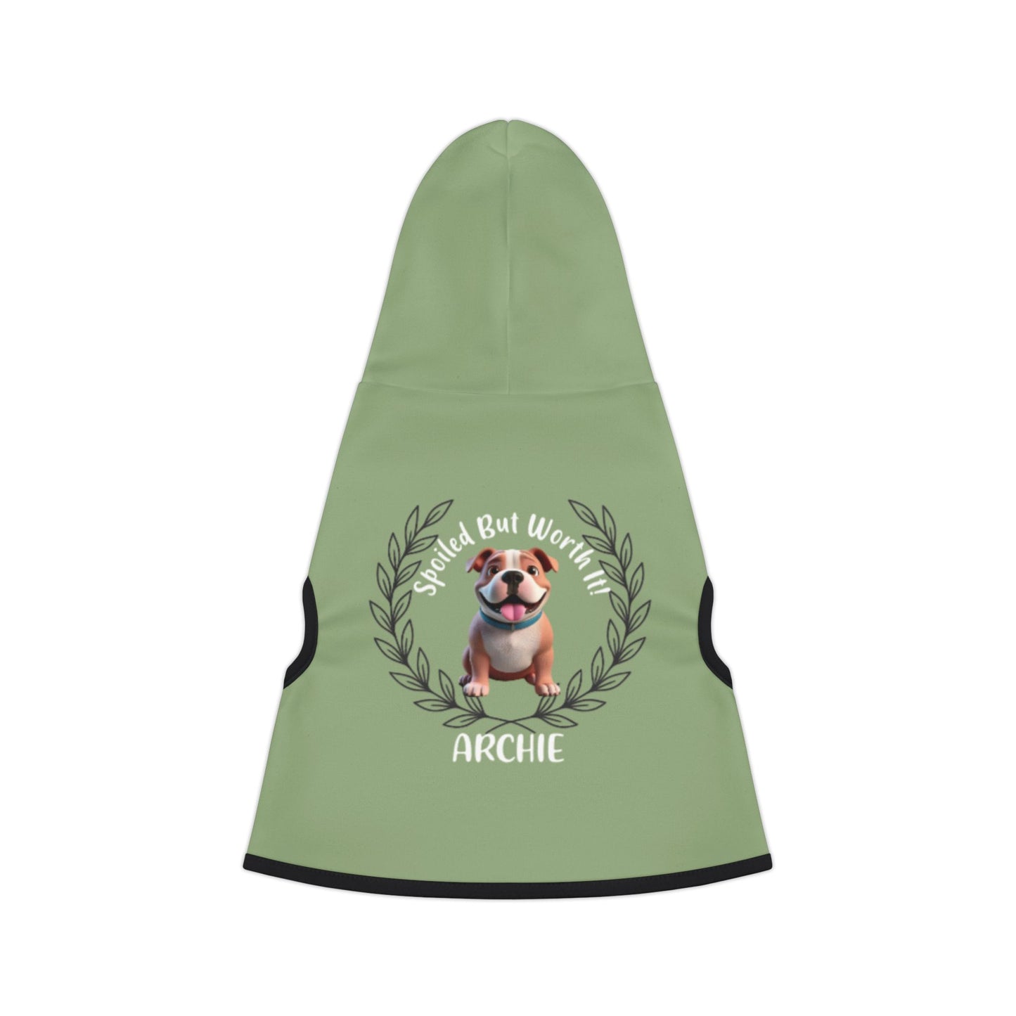 “Spoiled But Worth It” Personalized Dog Hoodie