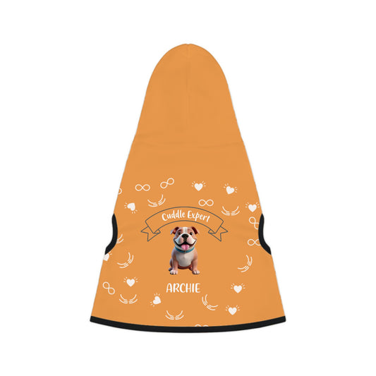 “Cuddle Expert” Personalized Dog Hoodie