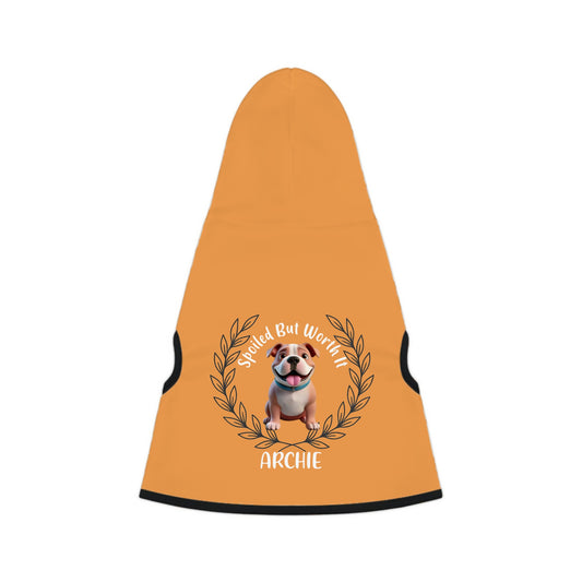 “Spoiled But Worth It” Personalized Dog Hoodie