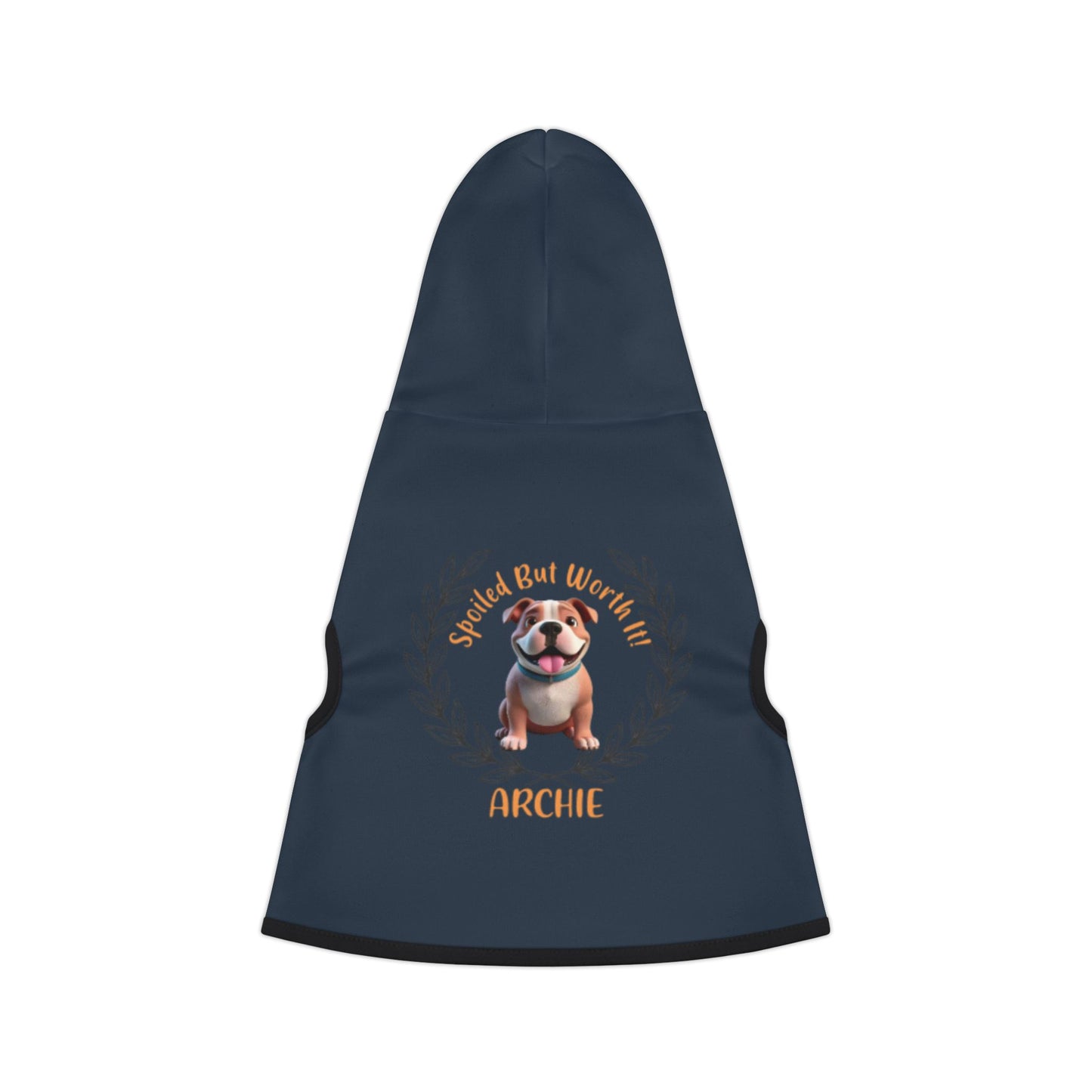 “Spoiled But Worth It” Personalized Dog Hoodie