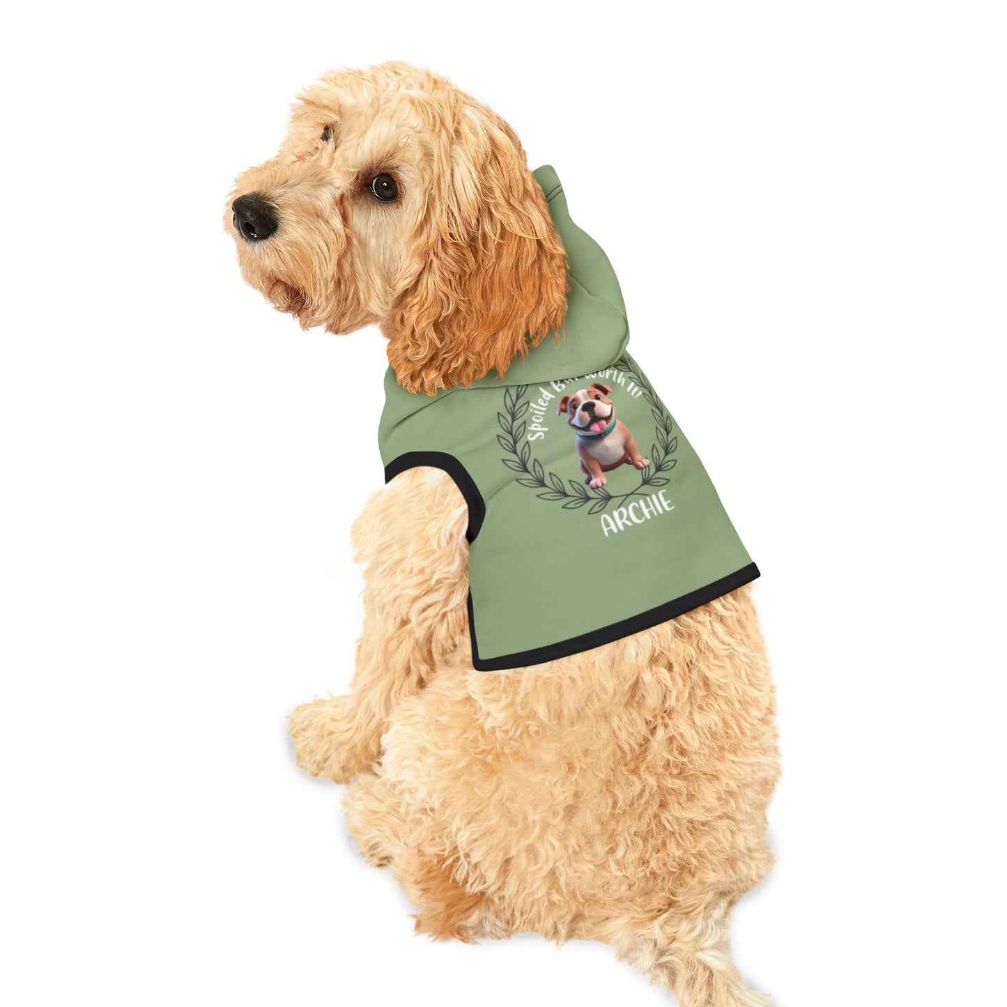 “Spoiled But Worth It” Personalized Dog Hoodie